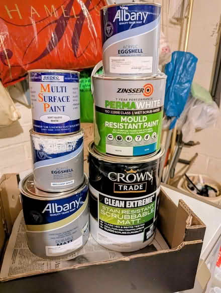 Photo of free Paint various half used cans (Upper Radley OX14) #1
