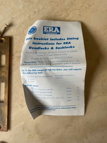 Photo of free Door lock with attachment/one key (Heswall CH60) #2