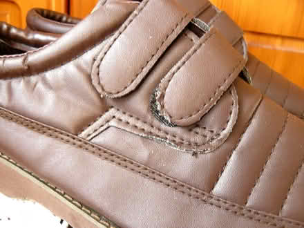 Photo of free Mens smart brown velcro shoes size7 (Woodside WD25) #2