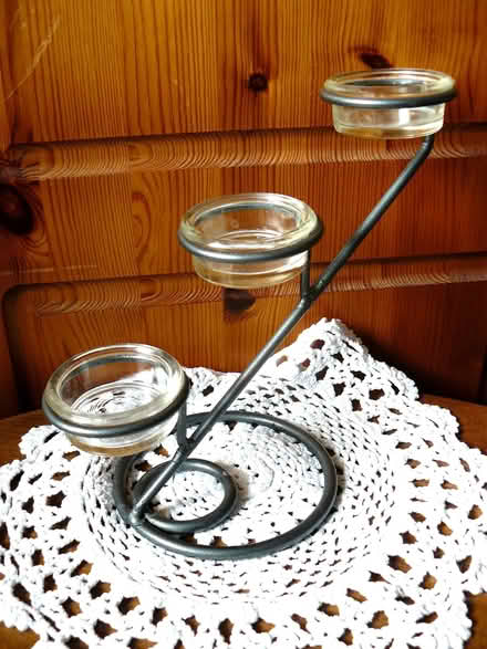 Photo of free 3-Tier Black Metal Tealight Holder (Woodside WD25) #1