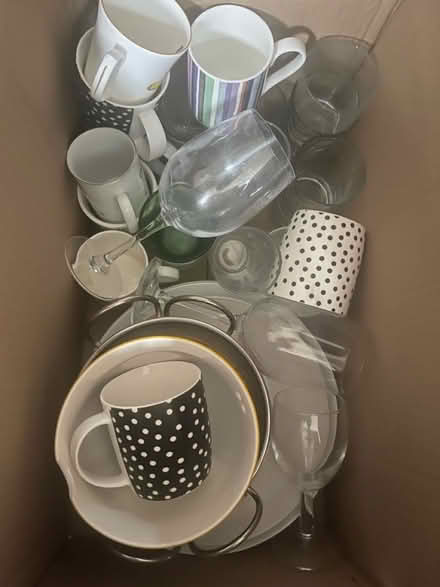 Photo of free Box of cups/pates/glasses (W2 5PB) #1