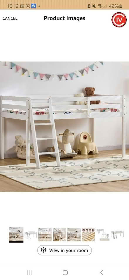 Photo of free White mid sleeper (OX12) #2