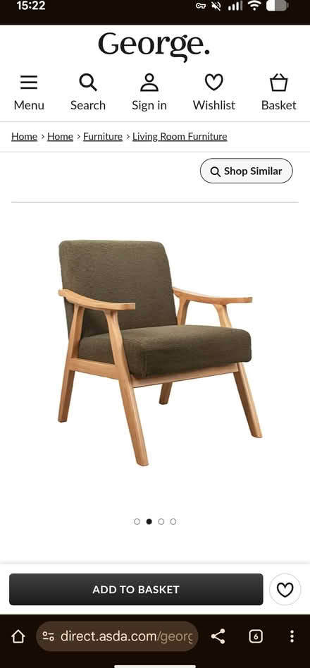 Photo of free Dark Green Flat-Arm Boucle (Shepherds bush) #1