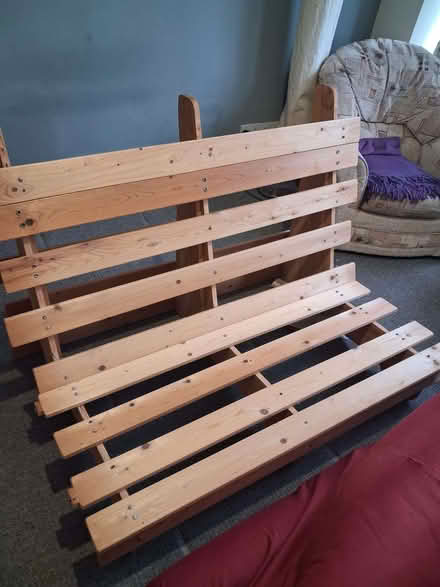 Photo of free Red Futon type sofa bed. Spares or repair (Old Colwyn LL29) #2