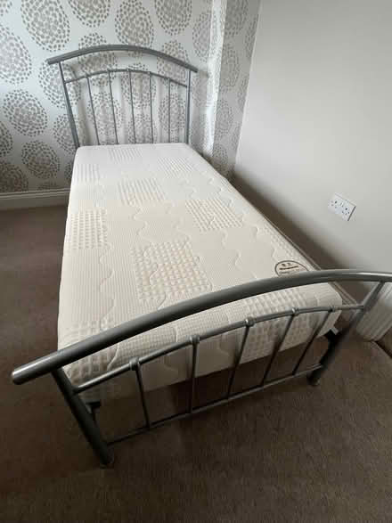 Photo of free Single bed frame and mattress (Shotgate SS11) #3