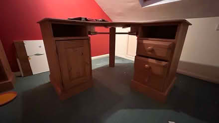 Photo of free Solid pine corner desk (Tq9 6hg) #1