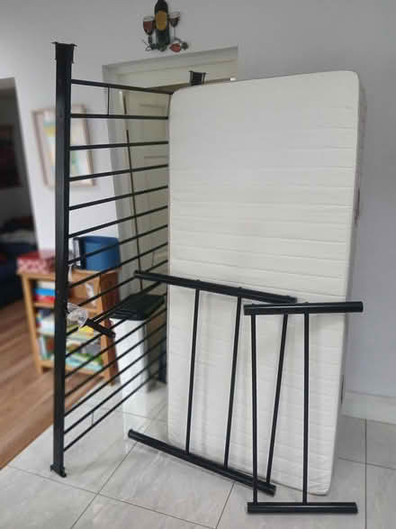 Photo of free Metal framed single bed and matress (Ballinteer Dublin 16) #2