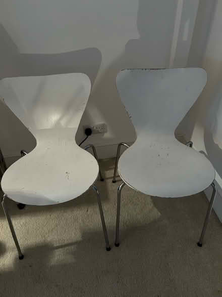 Photo of free Wood and chrome chairs (Battersea SW11) #2