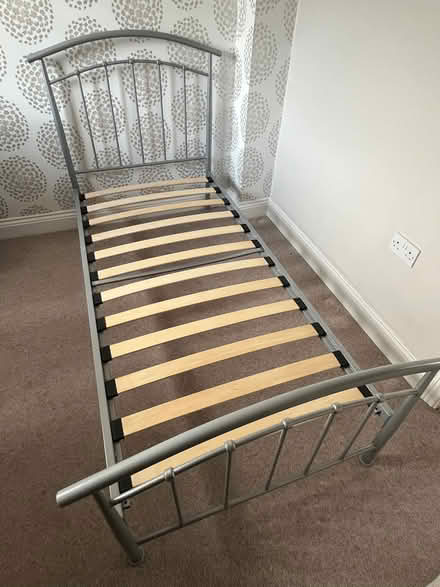 Photo of free Single bed frame and mattress (Shotgate SS11) #1