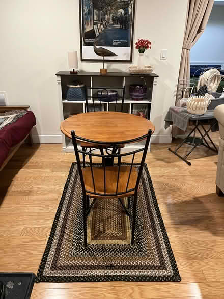 Photo of free Wood Bistro Table/Chair Set (Neighborhood Nine) #2