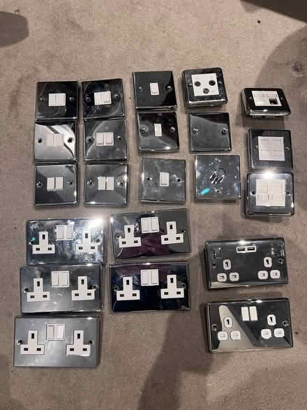Photo of free Assorted chrome sockets and switches (Richmond TW10) #1