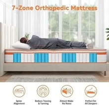 Photo of free TeQsli Single Mattress 3FT, 10 Inch Gel Memory Foam 7 Zone (Great Barford MK44) #1