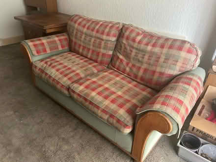 Photo of free Metal action sofa bed with matching arm chair (Netherfield NG4) #1