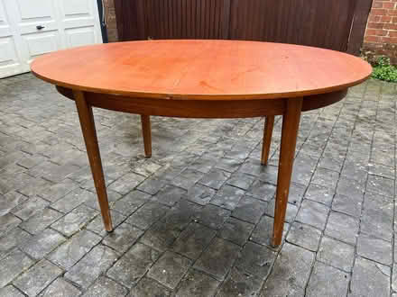 Photo of free Extendable Wooden oval dining table (Walton on the Hill KT20) #2