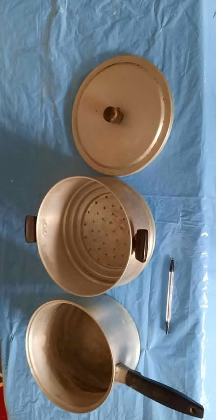 Photo of free Saucepan, graded steamer, lid (Woodley RG6) #2