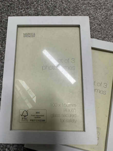 Photo of free Set of four small white frames (Burton green CV4) #2