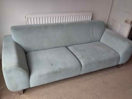 Photo of free Comfy 3-4 seater sofa, light blue (Bristol BS3) #2