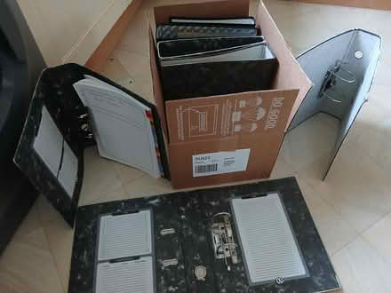 Photo of free 6 A4 lever arch ring binders (Bartley Green B32) #1