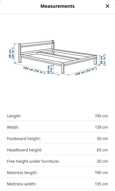 Photo of free Ikea Neiden double bed frame (Wood Green N22) #2