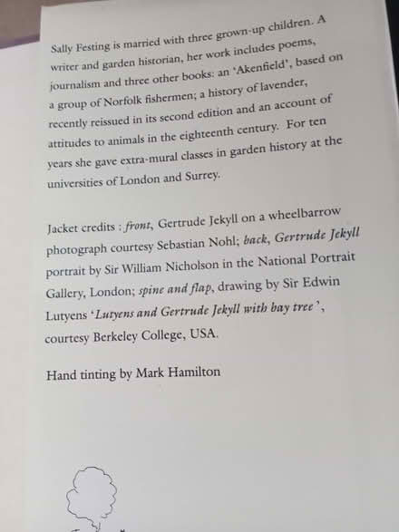 Photo of free GERTRUDE JEKYLL book by Sally Festing (Polegate BN26) #2