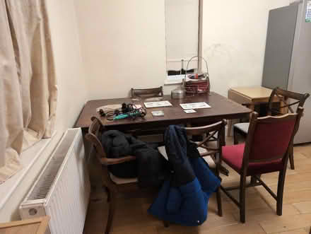 Photo of free Dining table and 8 chairs (Nascot Wood WD24) #2