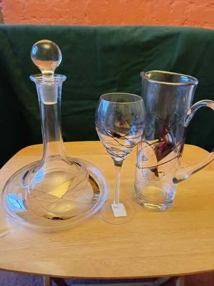 Photo of free Decanter, water jug and six wine glasses (New Malden KT3) #1