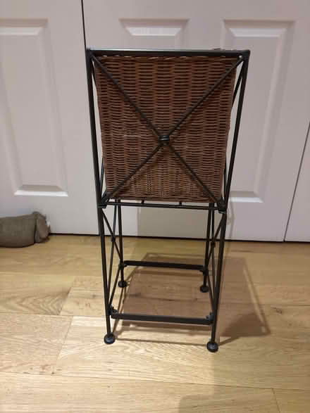 Photo of free Boho wicker & iron plant stand (Southfields SW19) #3