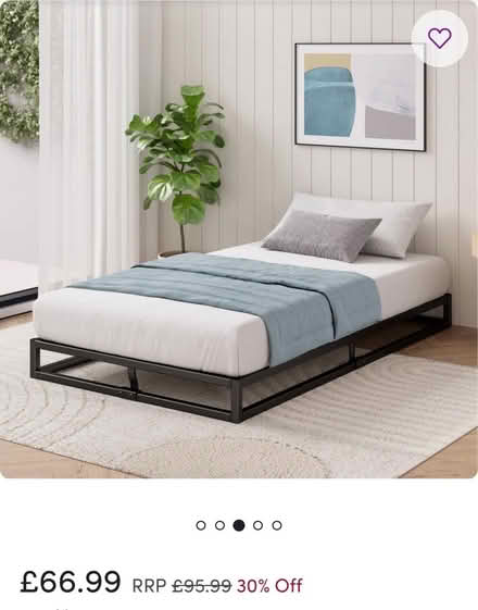 Photo of free Metal double bed frame w/ mattress (Wood Green N22) #3