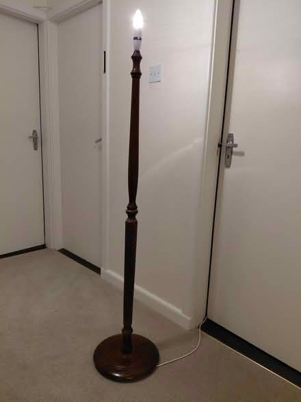 Photo of free Wooden Standard Floor Lamp (Churchtown. Dublin 14.) #1