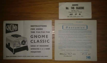Photo of free Gnome Classic 305 slide projector, 1960s (Penicuik EH26) #4