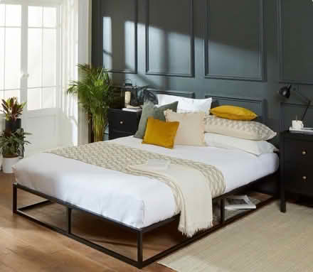 Photo of free Metal double bed frame w/ mattress (Wood Green N22) #2