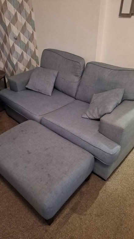 Photo of free Two seater sofa and footstool (Polegate BN26) #1