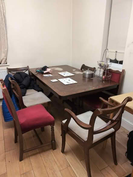Photo of free Dining table and 8 chairs (Nascot Wood WD24) #1
