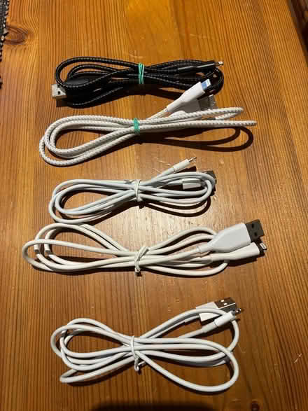 Photo of free Charging leads USB A to Lightning (Cherry Orchard SY2) #1