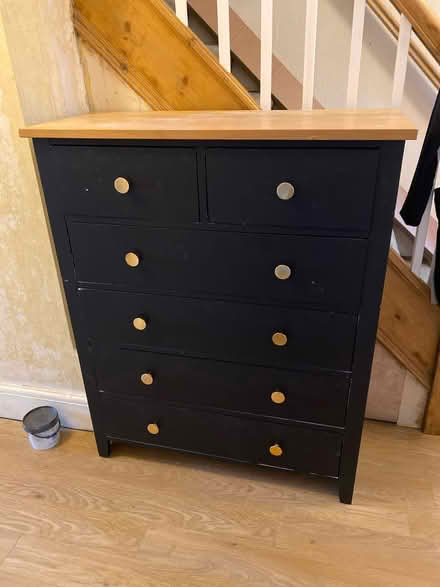 Photo of free Pine chest of drawers w. solid top (West Bridgford NG2) #1