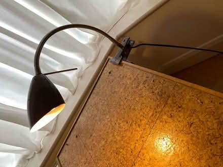 Photo of free adjustable gooseneck lamp with clamp, purple (Broadwater BN14) #2