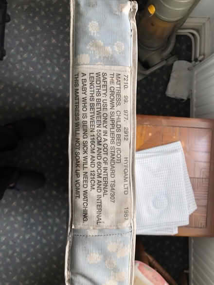 Photo of free Cot sized Mattress for other use (Littleover DE23) #1
