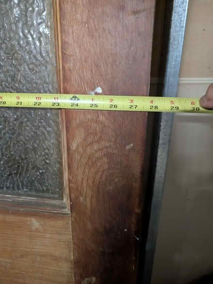 Photo of free Old wooden doors (one w/glass) (Somerville (Brickbottom)) #2