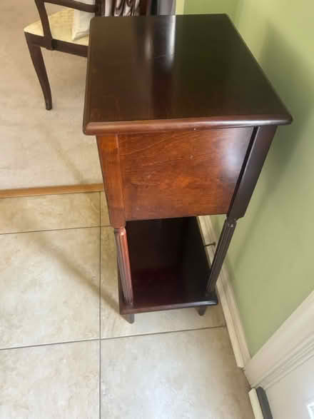 Photo of free Dark wood accent table (Damascus,MD) #2