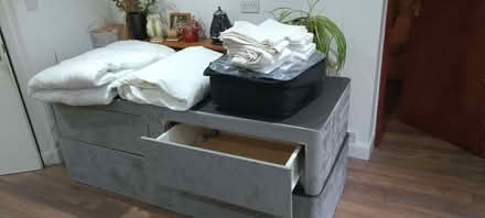 Photo of free Two hardly used 30 inch divans with mattresses, duvets, etc. (AB15) #1