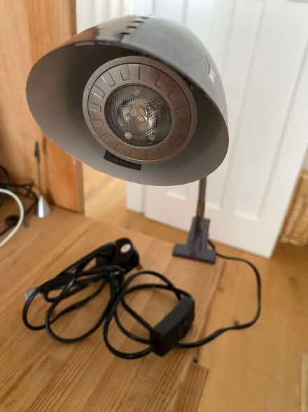 Photo of free adjustable gooseneck lamp with clamp, purple (Broadwater BN14) #3