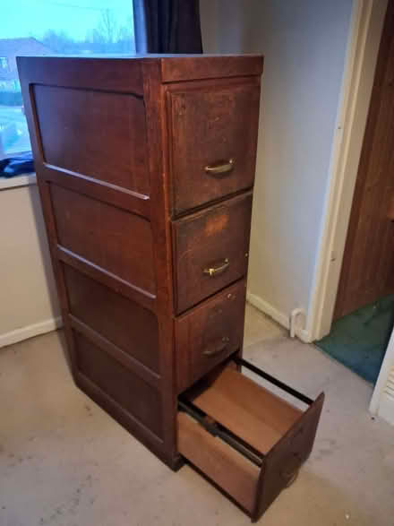Photo of free Wooden 4-drawer filing cabinet (Henley GL3) #1