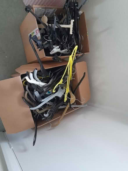 Photo of free 2 boxes of coat hangers (Sutton Valence ME17) #1