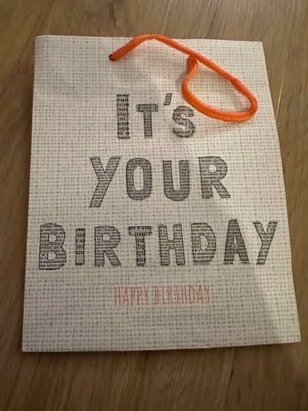Photo of free Birthday orange gift bag (East molesey) #1