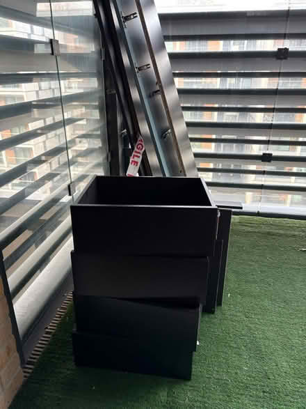 Photo of free Small tall Ikea Pax (black/teal) (Hackney E8) #2