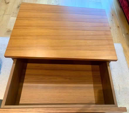 Photo of free Pair of wood bedside tables (Cobham Tilt KT11) #2