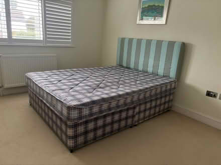 Photo of free King-sized bed, mattress, headboard (Kingston upon Thames KT2) #1