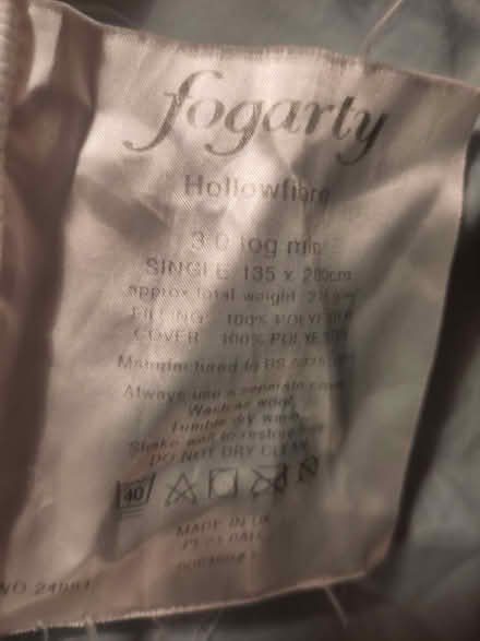 Photo of free Bedding: single summer duvet plus pillow (Cowley OX4) #2