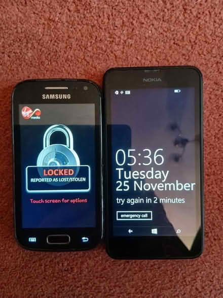 Photo of free 2 LOCKED MOBILE PHONES Spares? (B90 shirley) #1