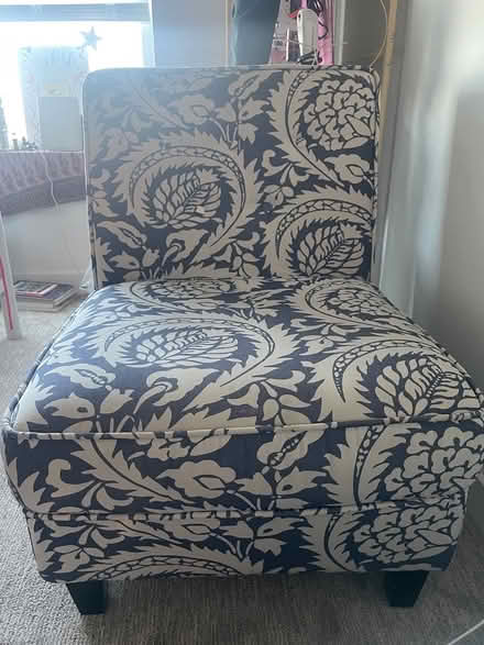 Photo of free Blue patterned chair (300 w 1700 s) #1